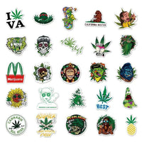 50pcs Assorted Cannabis Design Stickers_3